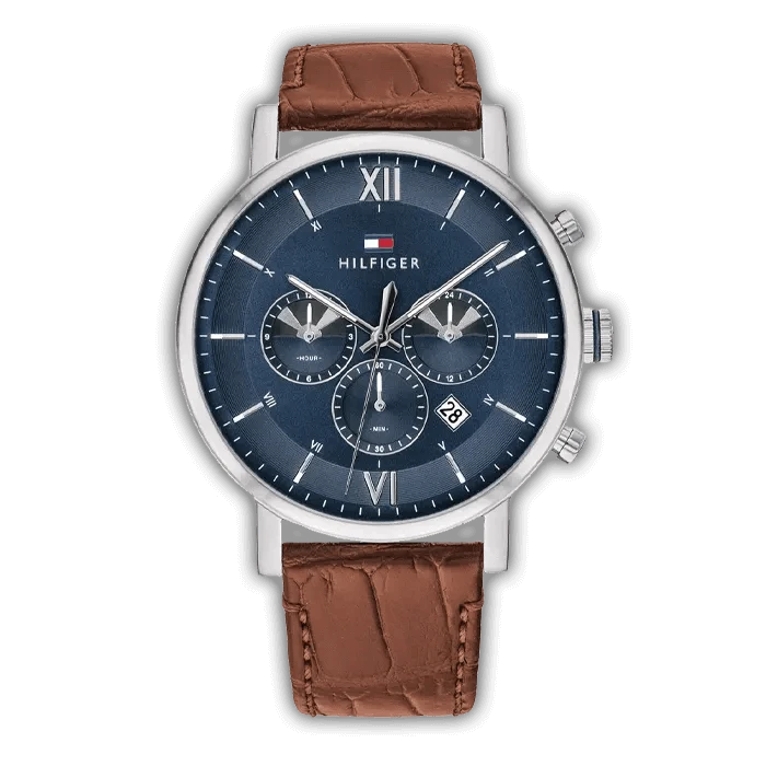 Montre homme best sale en cuir marron