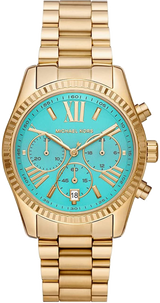 Montre Michael Kors Lexington MK7216 bracelet en acier cadran turquoise