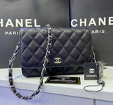 Chanel wallet classic Noir silver