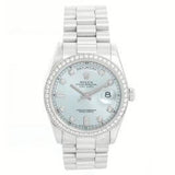 Rolex Day-Date Automatic Platinum WOMEN President Bracelet Watch 118346
