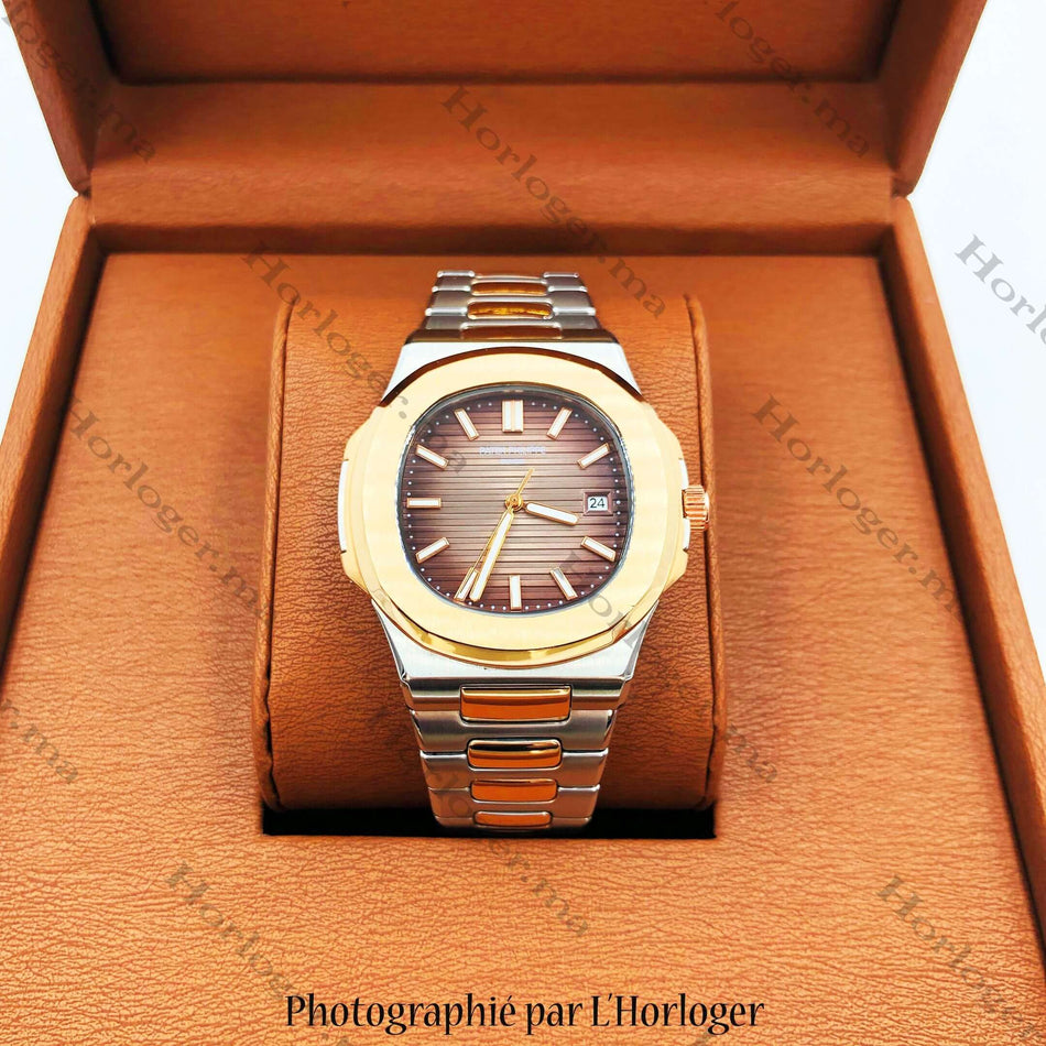 Patek Philippe A384EAP Rosegold Silver Brown Dial