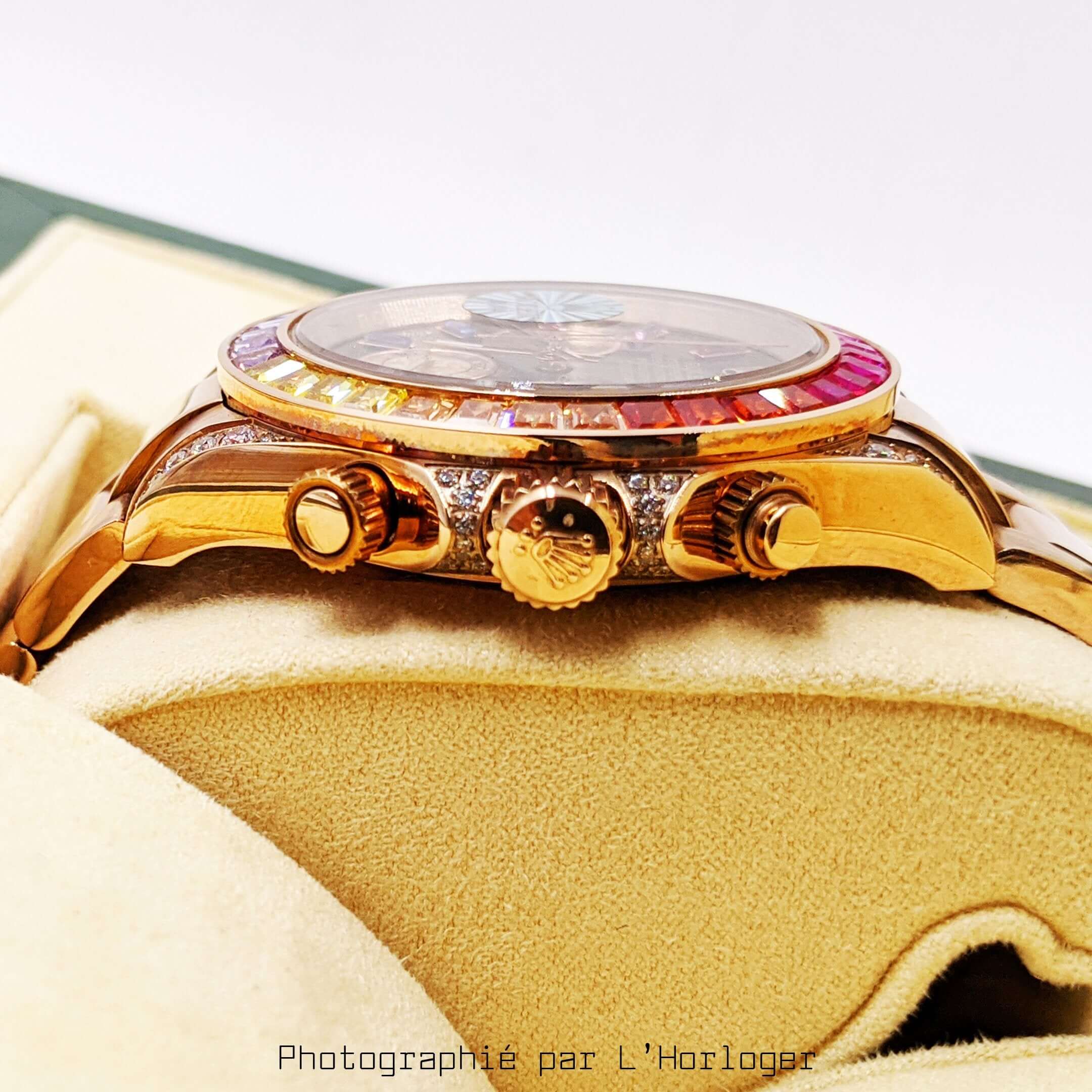 Rolex Daytona Rosegold Rainbow Diamond