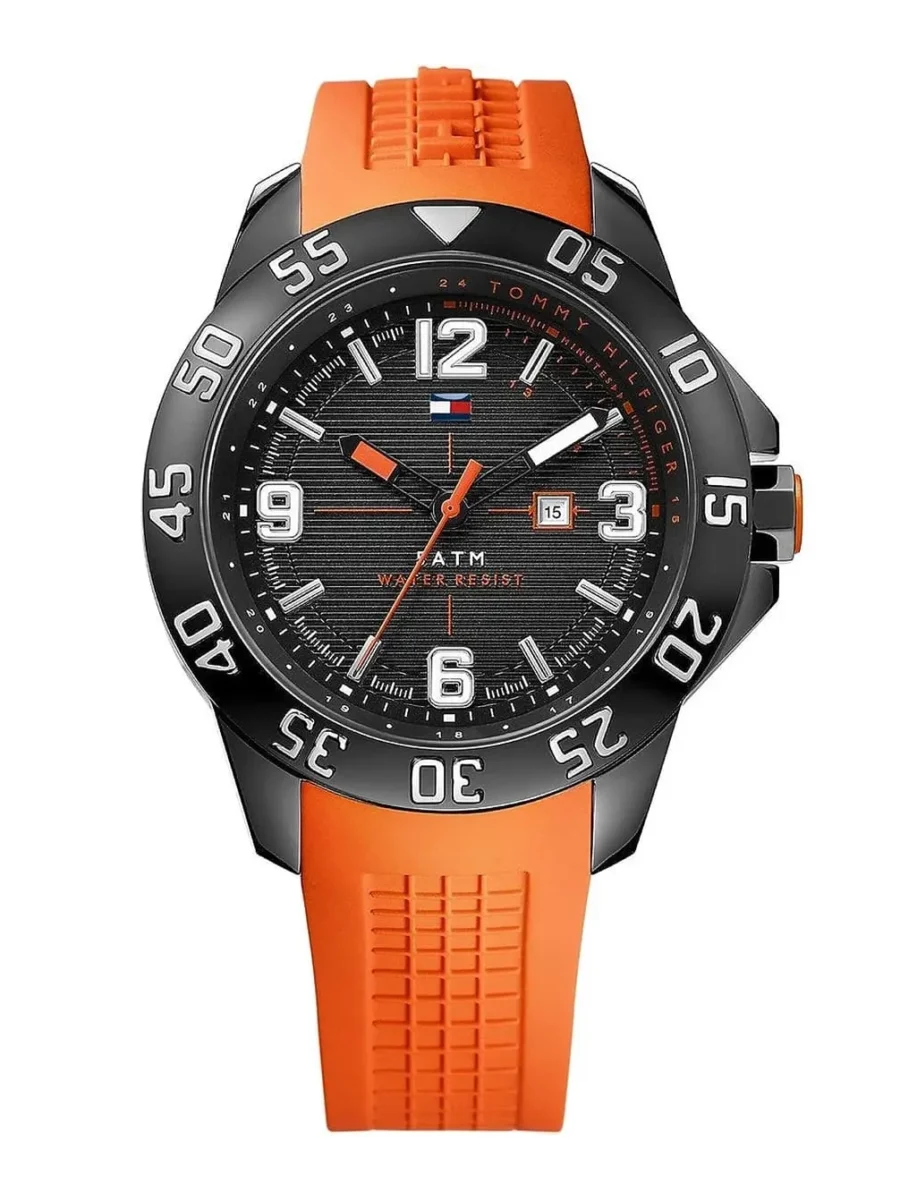 1790985-tommy-hilfiger-watch-men-black-dial-rubber-orange-strap-quartz-analog-three-hand-5atm-water-resist-cole-scaled-1.webp Montre Homme Tommy – équilibre visuel - Image 1