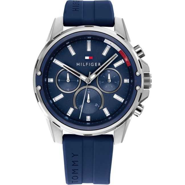 Tommy Hilfiger Men's Watch 1791791 blue silicone strap – Montre Homme