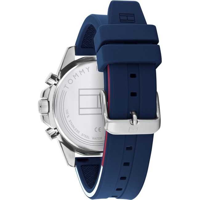 Tommy Hilfiger Men's Watch 1791791 blue silicone strap – Montre Homme - Image 3