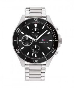 Montre homme Tommy Hilfiger couleur argent et noire