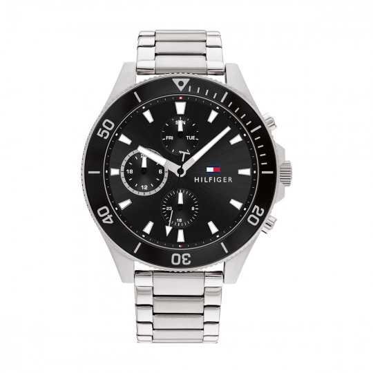 Montre homme Tommy Hilfiger couleur argent et noire