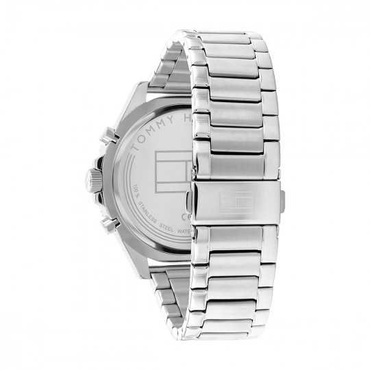 Montre homme Tommy Hilfiger couleur argent et noire - Image 3