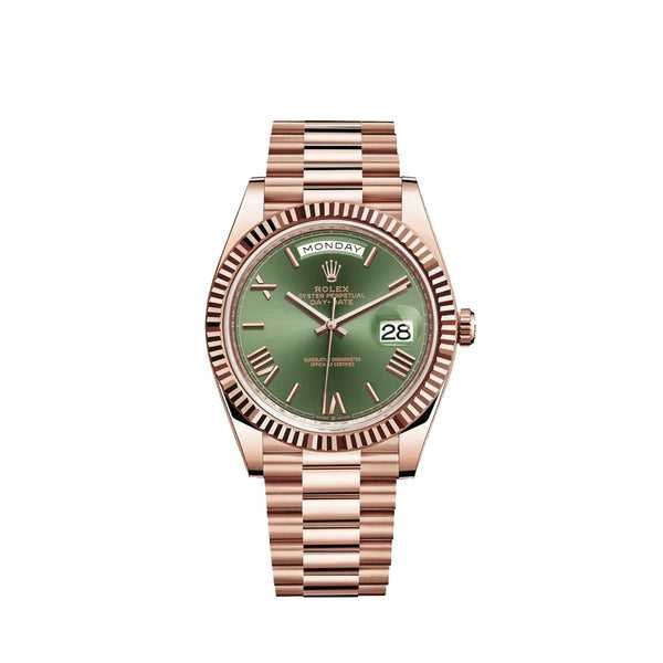 Montre Rolex DayDate 40 Olive Rose Gold Pour Homme
