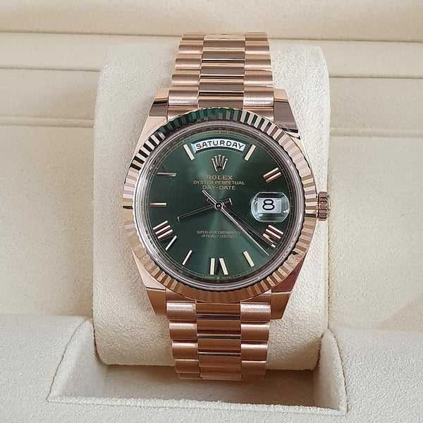 Montre Rolex DayDate 40 Olive Rose Gold Pour Homme - Image 2