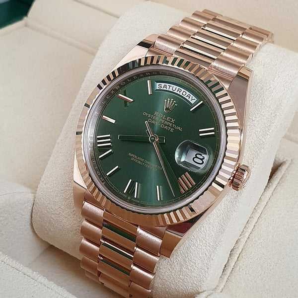 Montre Rolex DayDate 40 Olive Rose Gold Pour Homme - Image 3