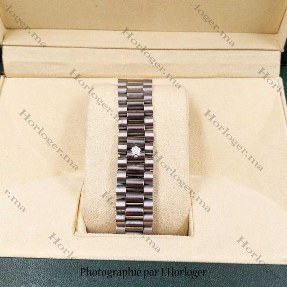 Rolex Day-date Ice blue Arabic Dial – Montre Homme - Image 6