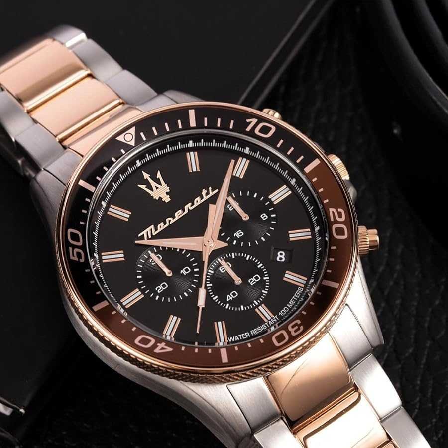 Montre Maserati Sfida en Acier Argenté et Bronze – Montre Homme - Image 5