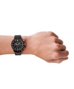 Alternative view of Emporio Armani Men’s Black Ceramica Chronograph Watch – Montre Homme