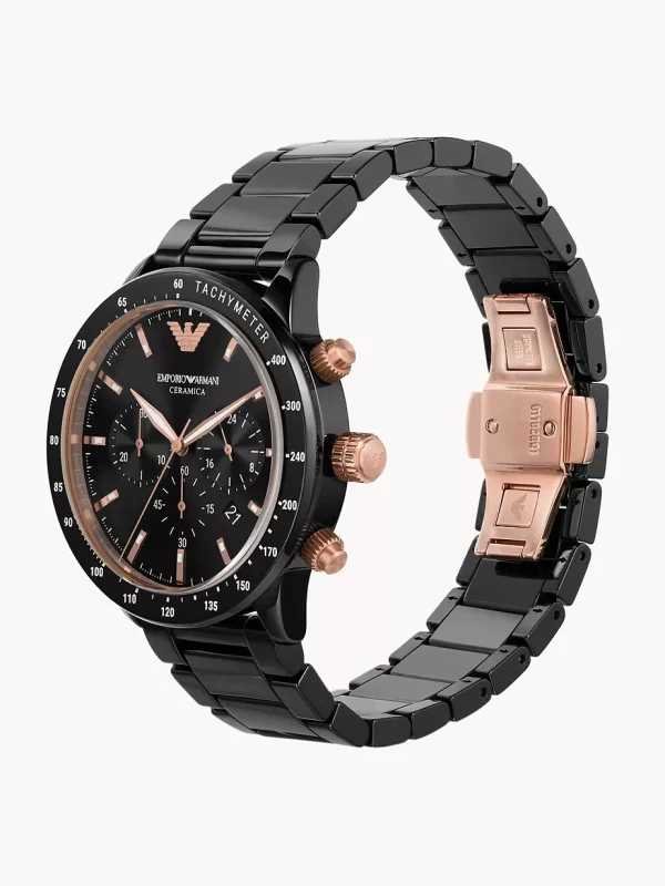 Emporio Armani Men’s Black Ceramica Chronograph Watch – Montre Homme - Image 5