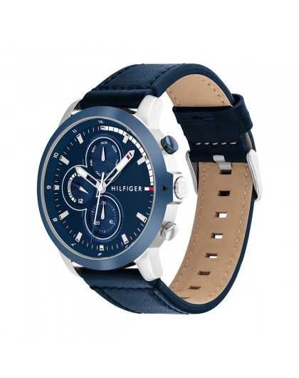 Tommy Hilfiger Jameson Montre Homme Multifonction Acier Cuir Bleu 1792051 - Image 3