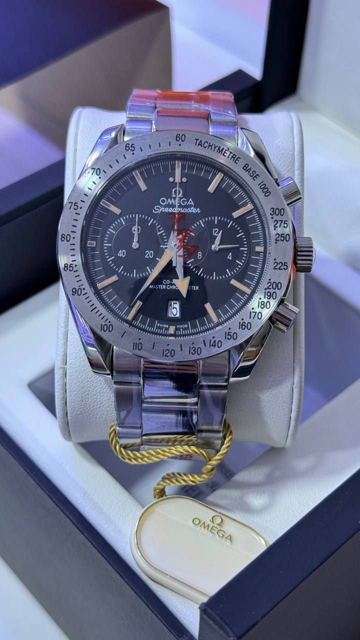 Omega Speedmastr Argenté Noir – Montre Homme - Image 6