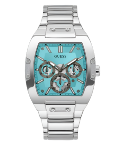 Guess Mens Silver Tone Multi-function Watch – Montre Homme