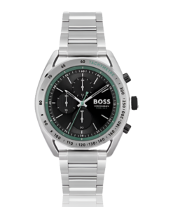 Boss Montre chronographe avec sous-cadrans et bracelet à maillons – Montre Homme
