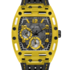 Guess Mens Black Yellow Multi-function Watch – Montre Homme