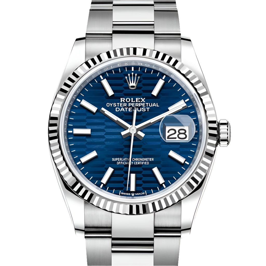 Bracelet en acier Datejust BLEU VIF – Montre Homme - Image 3