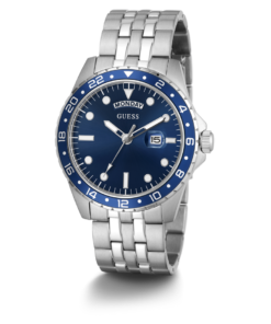 Alternative view of GUESS Mens Silver Tone Day/Date Watch – Montre Homme