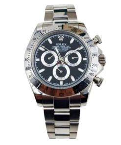 Rolex Daytona Silver Black Dial – Montre Homme