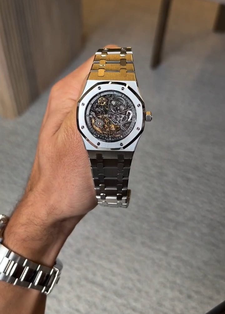 Audemars Piguet Royal Oak Openworked 39mm Steel Skeleton Dial 15305ST – Montre Homme - Image 6