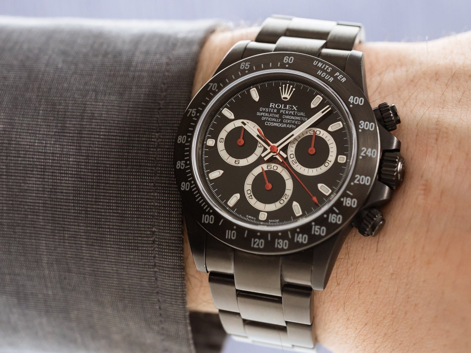 Rolex Cosmograph Daytona 40 mm, revêtement PVD (post-vente), cadran noir – Montre Homme - Image 2