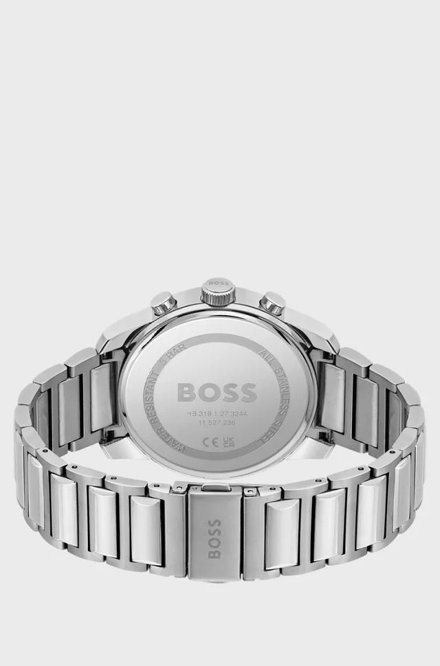 Boss Montre chronographe à cadran bordeaux et bracelet à maillons – Montre Homme - Image 4