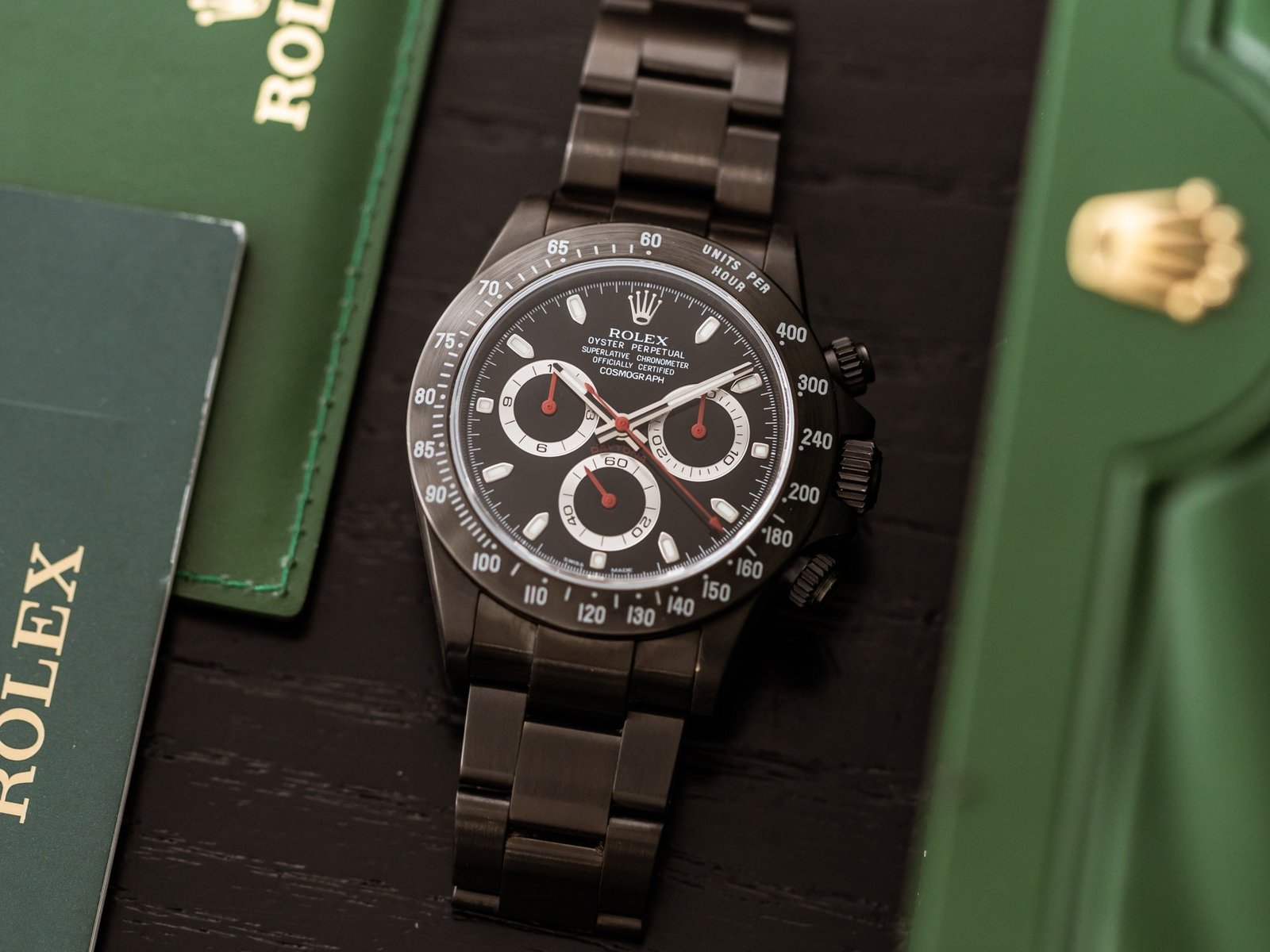 Rolex Cosmograph Daytona 40 mm, revêtement PVD (post-vente), cadran noir – Montre Homme - Image 3