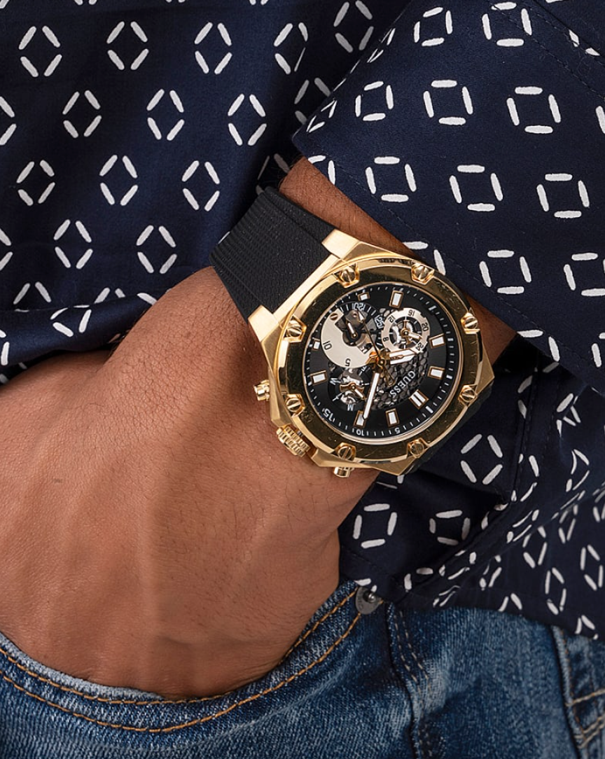 Montre Guess pour Homme Third Gear Dorée – Montre Homme - Image 4