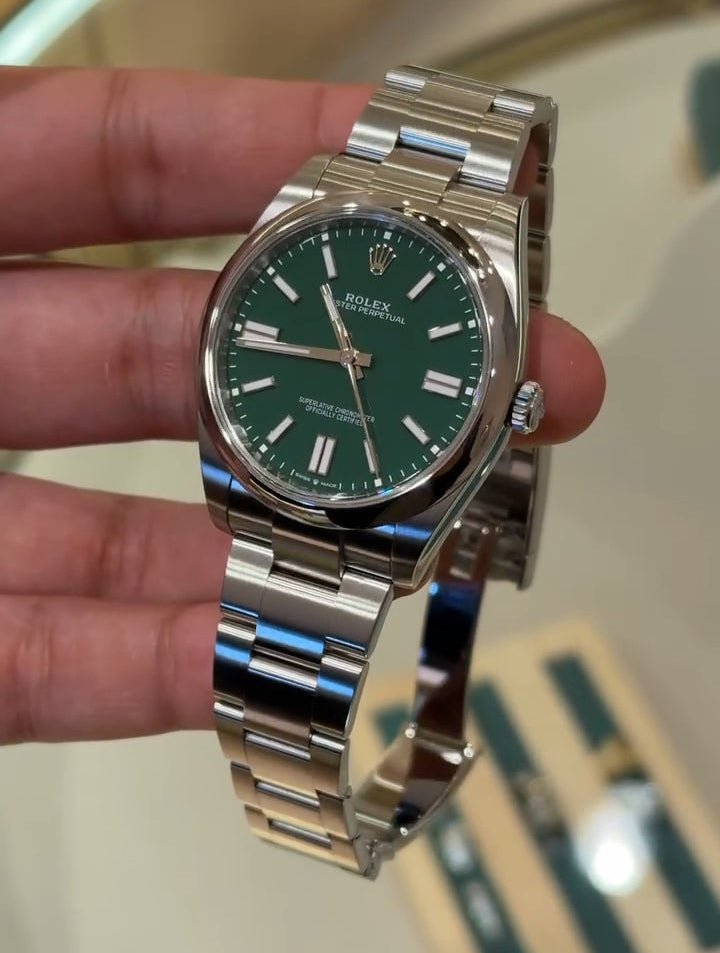 Rolex -Oyster Perpetual Vert – Montre Homme - Image 4