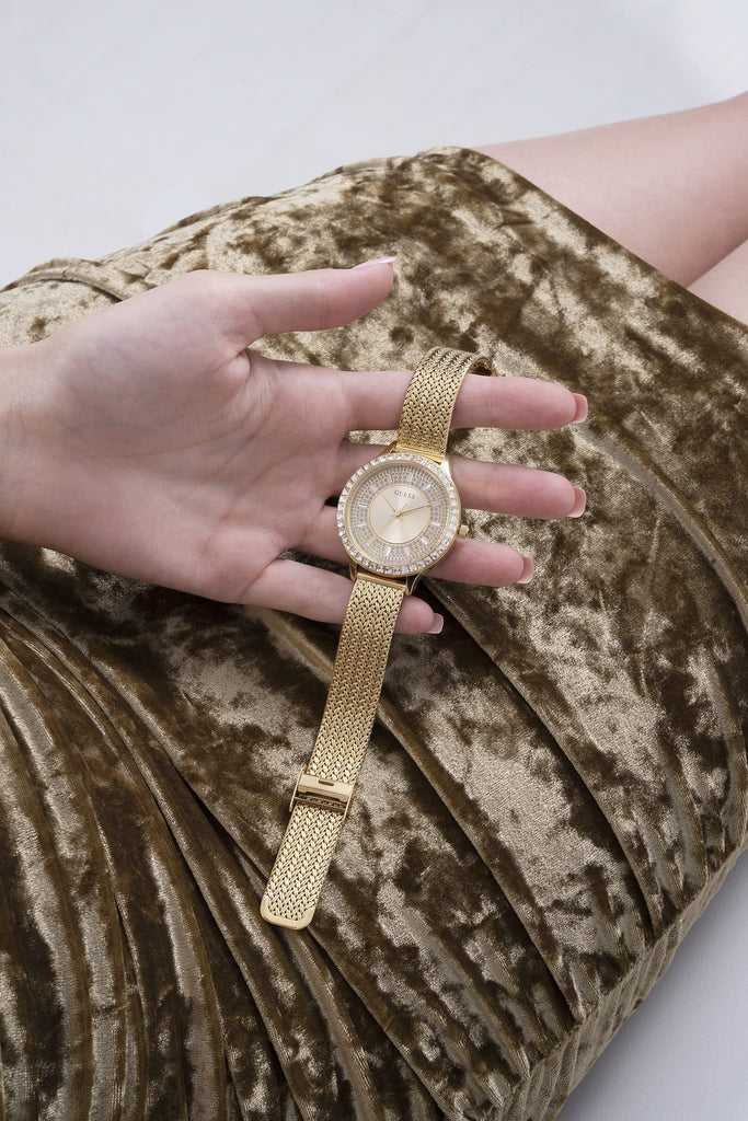 Guess Soiree Montre Femme Acier Doré Milanais – Image 7