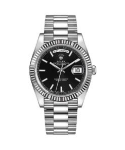 Montre Rolex Day-date silver black – Montre Homme