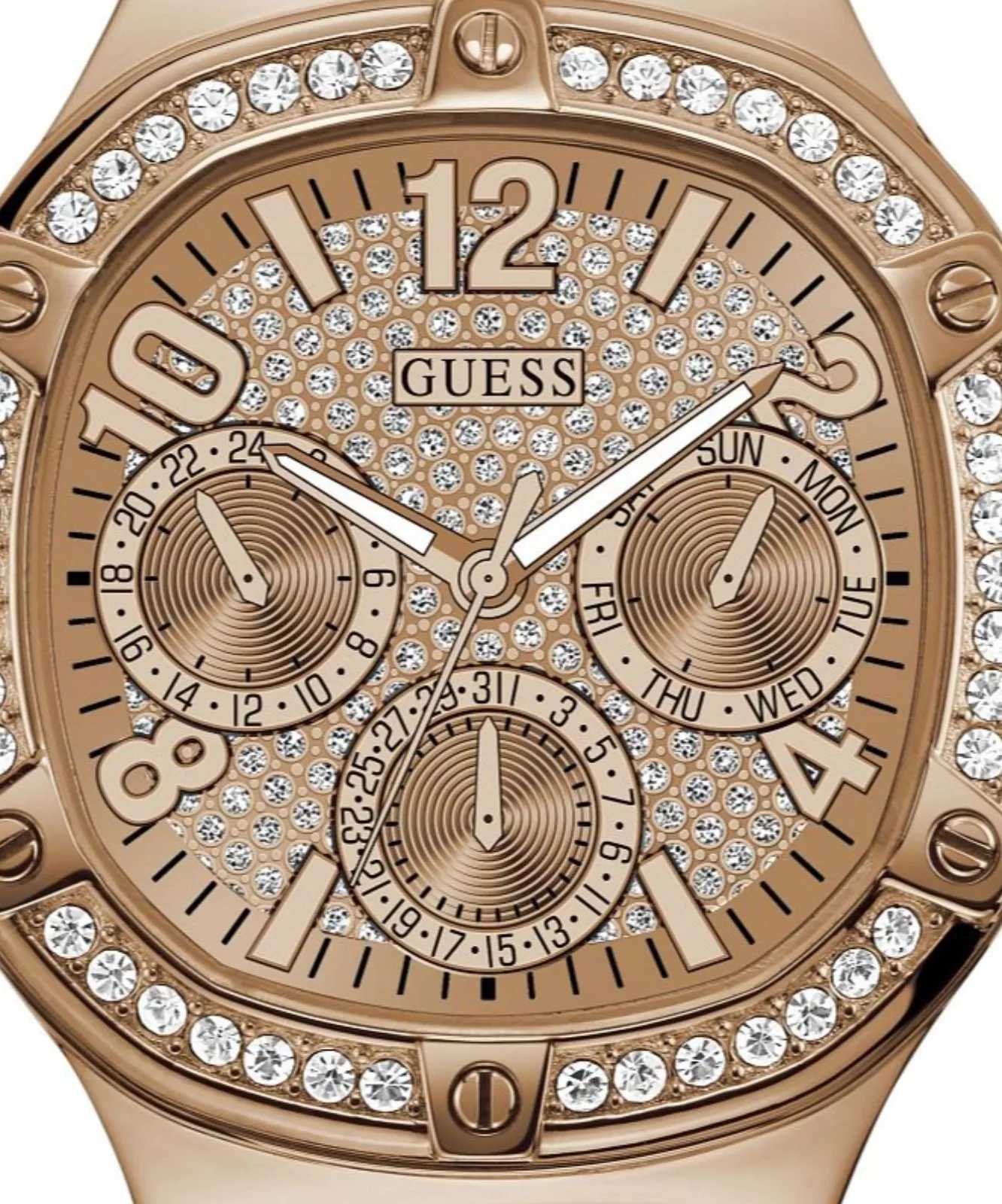 Montre Guess Duchess Rose Gold Dial Square Case Multi Function Women Watch – Montre Femme – Image 2