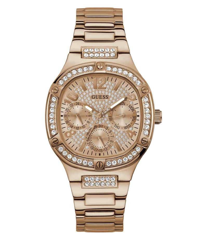 Montre Guess Duchess Rose Gold Dial Square Case Multi Function Women Watch – Montre Femme