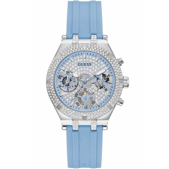 Montre Guess heiress blue silicone strap women's watch gw0407l1 – Montre Femme