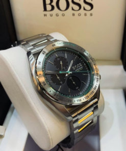 Alternative view of Hugo Boss Montre chronographe avec sous-cadrans et bracelet à maillons – Montre Homme