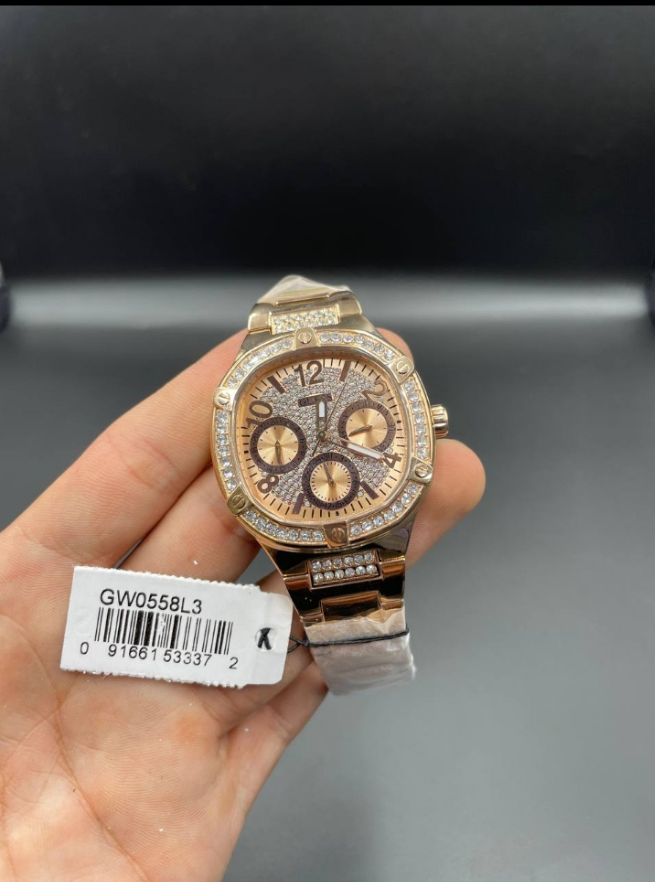 Montre Guess Duchess Rose Gold Dial Square Case Multi Function Women Watch – Montre Femme – Image 5
