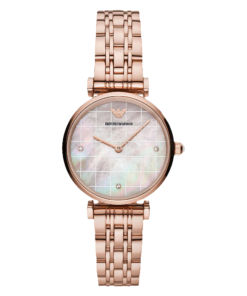 Montre Emporio Armani AR11385 Two-Hand Rose Gold-Tone Stainless Steel Watch – Montre Femme