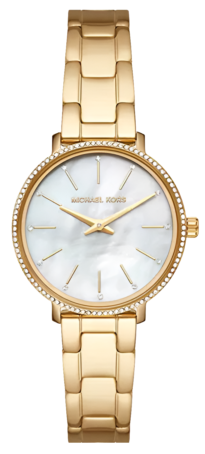 Montre à quartz Michael Kors avec cadran blanc nacré – Montre Femme