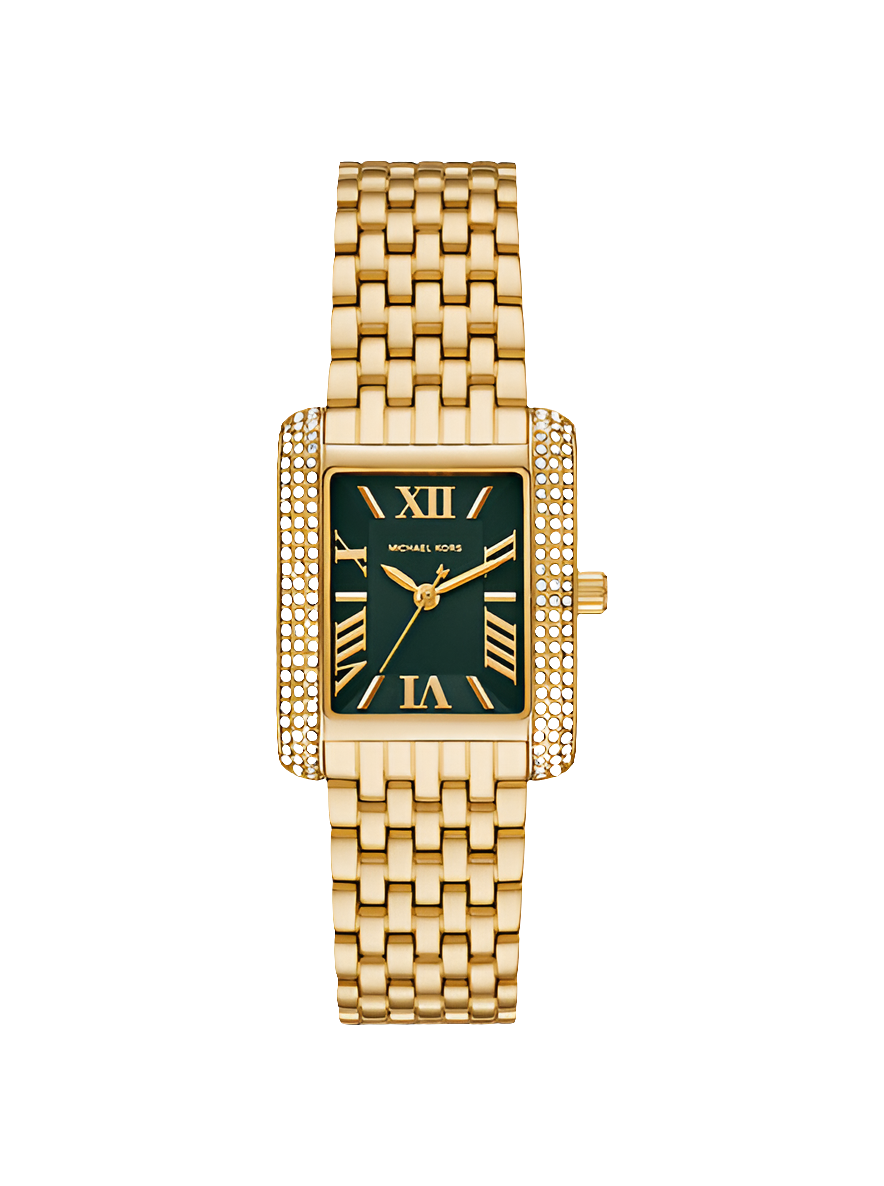 Montre Michael Kors Emery à trois aiguilles en acier inoxydable doré – Montre Femme