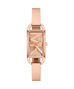 Michael Kors Montre-bracelet miniature Empire de ton or rose à pavé – Montre Femme