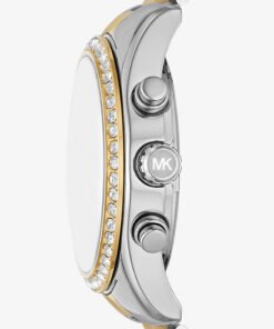 Alternative view of MK Montre Lexington Pavé bicolore surdimensionnée – Montre Femme