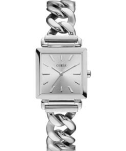 Montre Guess Vanity avec cadran argenté et bracelet en acier argenté pour femme - W1029L1