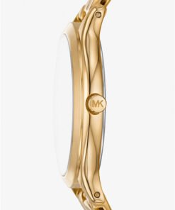 Alternative view of Michael Kors Montre Slim Runway dorée à maillons gourmette – Montre Femme