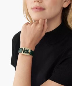 Alternative view of Montre Emery de Michael Kors à trois aiguilles en cuir façon croco, vert, MK4697 – Montre Femme