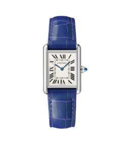 Montre Cartier Tank Must – Silver ceinture bleue – Montre Femme