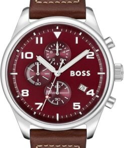 Hugo Boss Montre Chronographe à Quartz pour Homme avec Bracelet en Cuir Marron - 1513988